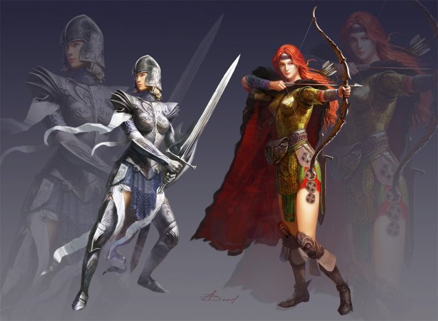 1400x1028_5577_Two_female_fantasy_warrior_2d_fantasy_character_woman_warrior_female_girl_archer_picture_image_digital_art